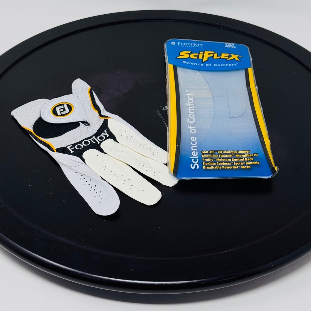 FootJoy Golf Glove Mens Cadet Medium White SciFlex Leather Left Hand 68013 NEW